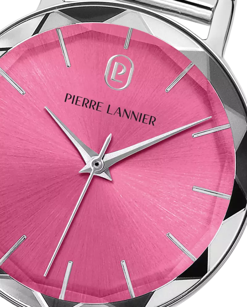 MONTRE PIERRE LANNIER FEMME MULTIPLES ACIER MILANAIS FOND ROSE