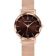 MONTRE PIERRE LANNIER FEMME MULTIPLES ACIER DORE ROSE FOND CHOCOLAT