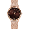 MONTRE PIERRE LANNIER FEMME MULTIPLES ACIER DORE ROSE FOND CHOCOLAT