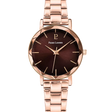 MONTRE PIERRE LANNIER FEMME MULTIPLES ACIER DORE ROSE FOND CHOCOLAT