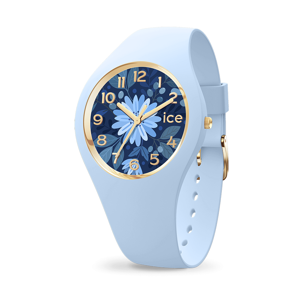 MONTRE ICE  FLOWER WATER BLUE - SMALL 