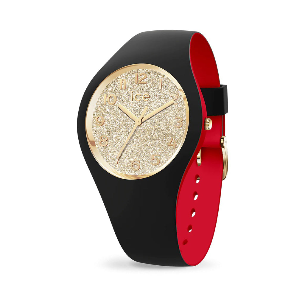 MONTRE ICE LOULOU SMALL BLACK GOLD GLITTER