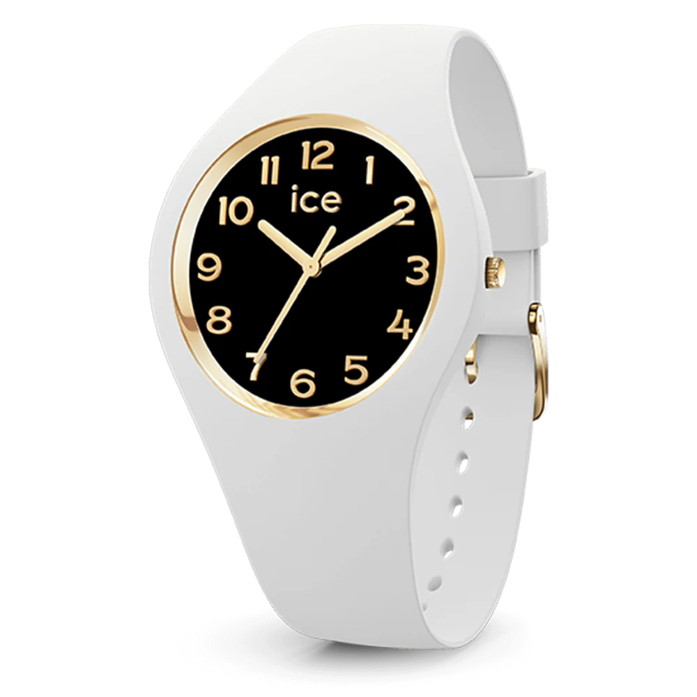 MONTRE ICE GLAM SMALL WHITE BLACK