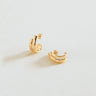 BOUCLES D'OREILLES AGATHA PENDANTES TRIJONC DOREES