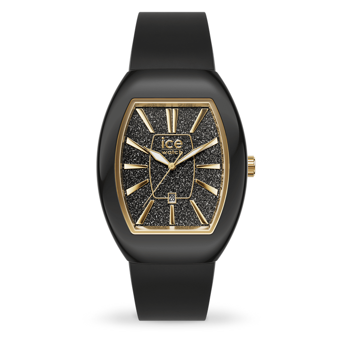 MONTRE ICE BOLIDAY SMALL BLACK GLITTER GOLD