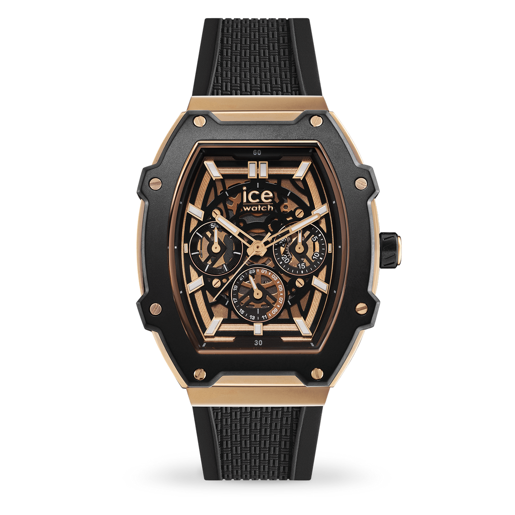 MONTRE ICE BOLIDAY STEEL MEDIUM BLACK ROSE-GOLD