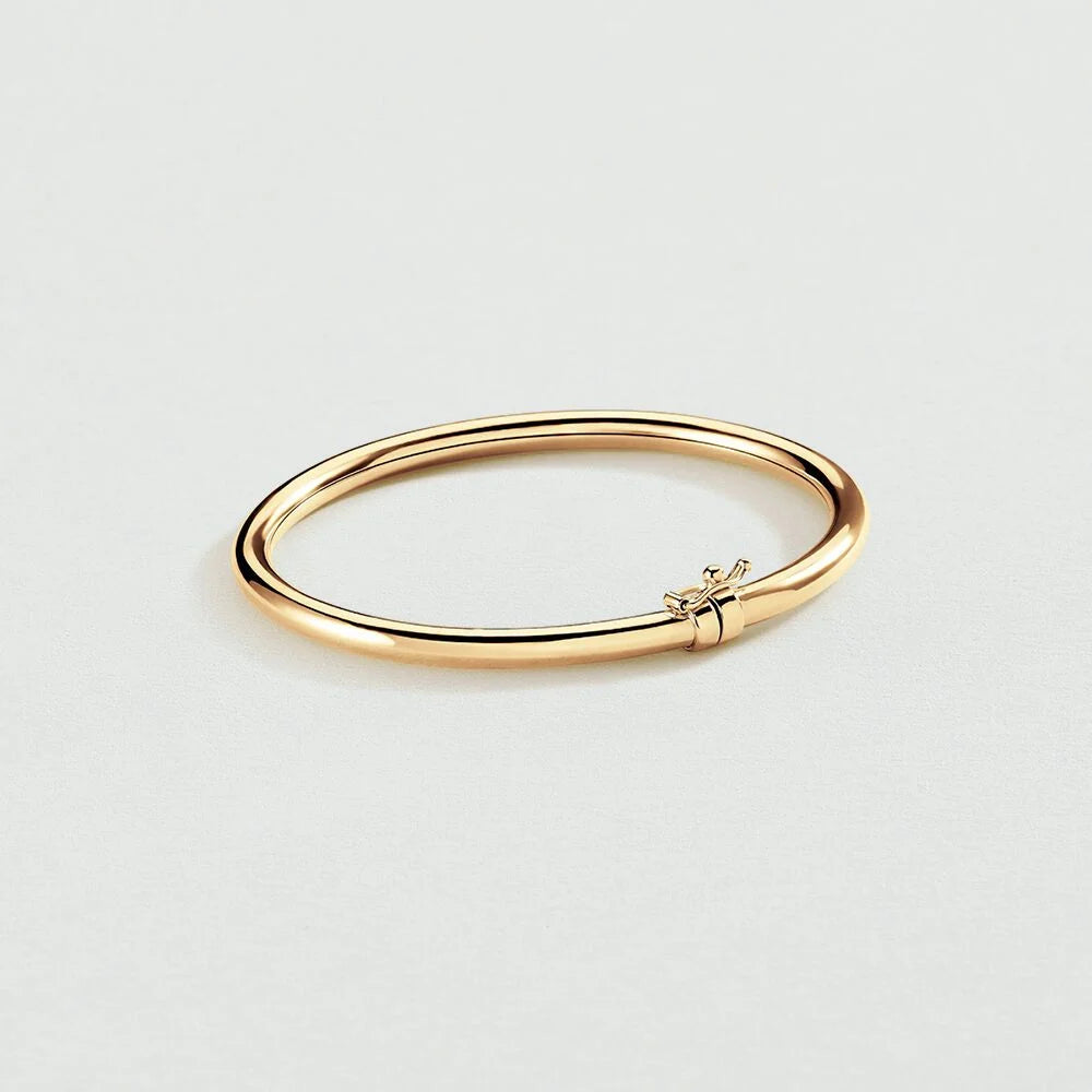 Jonc LISA Agatha Paris en argent 925/1000 doré 750/1000 – Bracelet jonc lisse mémoire de forme
