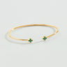BRACELET AGATHA JONC BELOVED CRISTAL DORE VERT