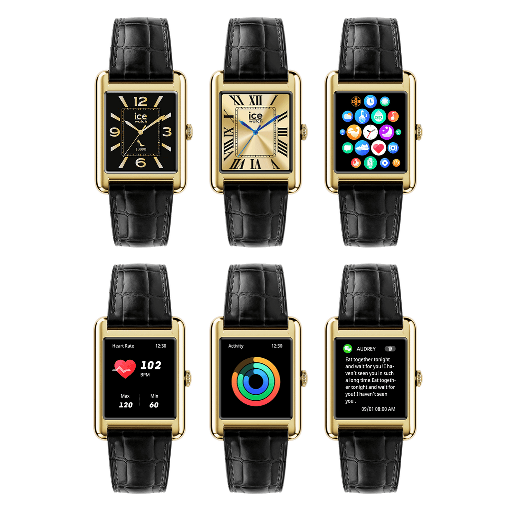 Montre connectée ICE Smart TKS 2.0 Rectangulaire 1.41 – Gold Black