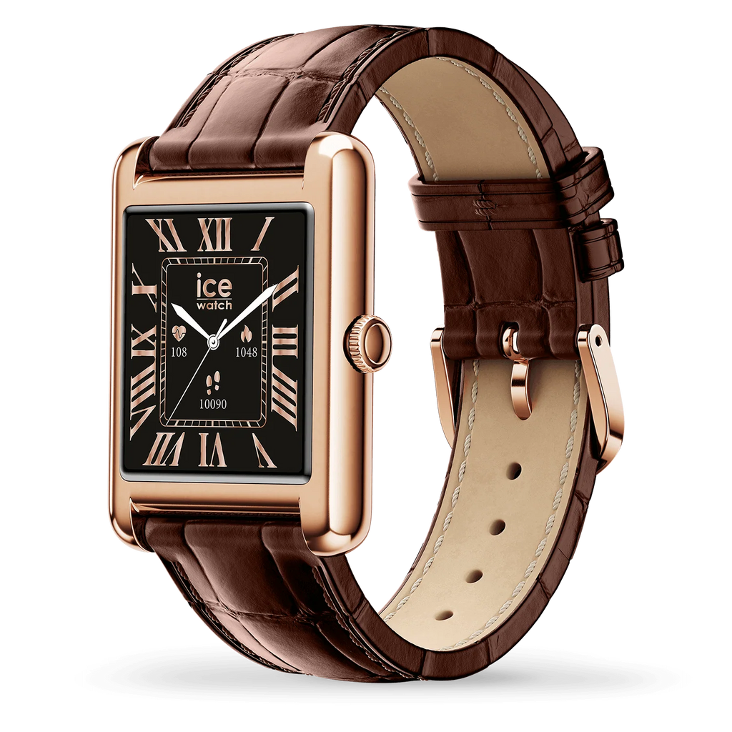 Montre connectée ICE Smart TKS 2.0 Rectangulaire 1.41 – Rose-Gold Brown