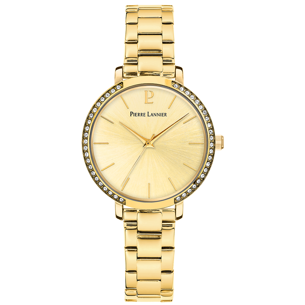 MONTRE PIERRE LANNIER FEMME CHOUQUETTE ACIER DORE