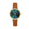 MONTRE PIERRE LANNIER DAME CHOUQUETTE ARGENTE / DORE CUIR