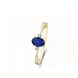 BAGUE OR JAUNE 750 SAPHIR DIAMANTS