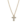COLLIER OR JAUNE 750 CROIX DIAMANTS