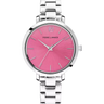 MONTRE PIERRE LANNIER FEMME CHOUQUETTE ACIER FOND ROSE
