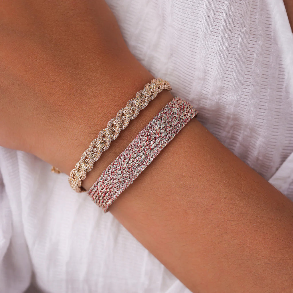 WS Izy n°1 Bracelet Colors - Rose Gold Brick Red