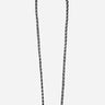 CHAINE LONGUE LOU NOIR ARGENT 120 CM
