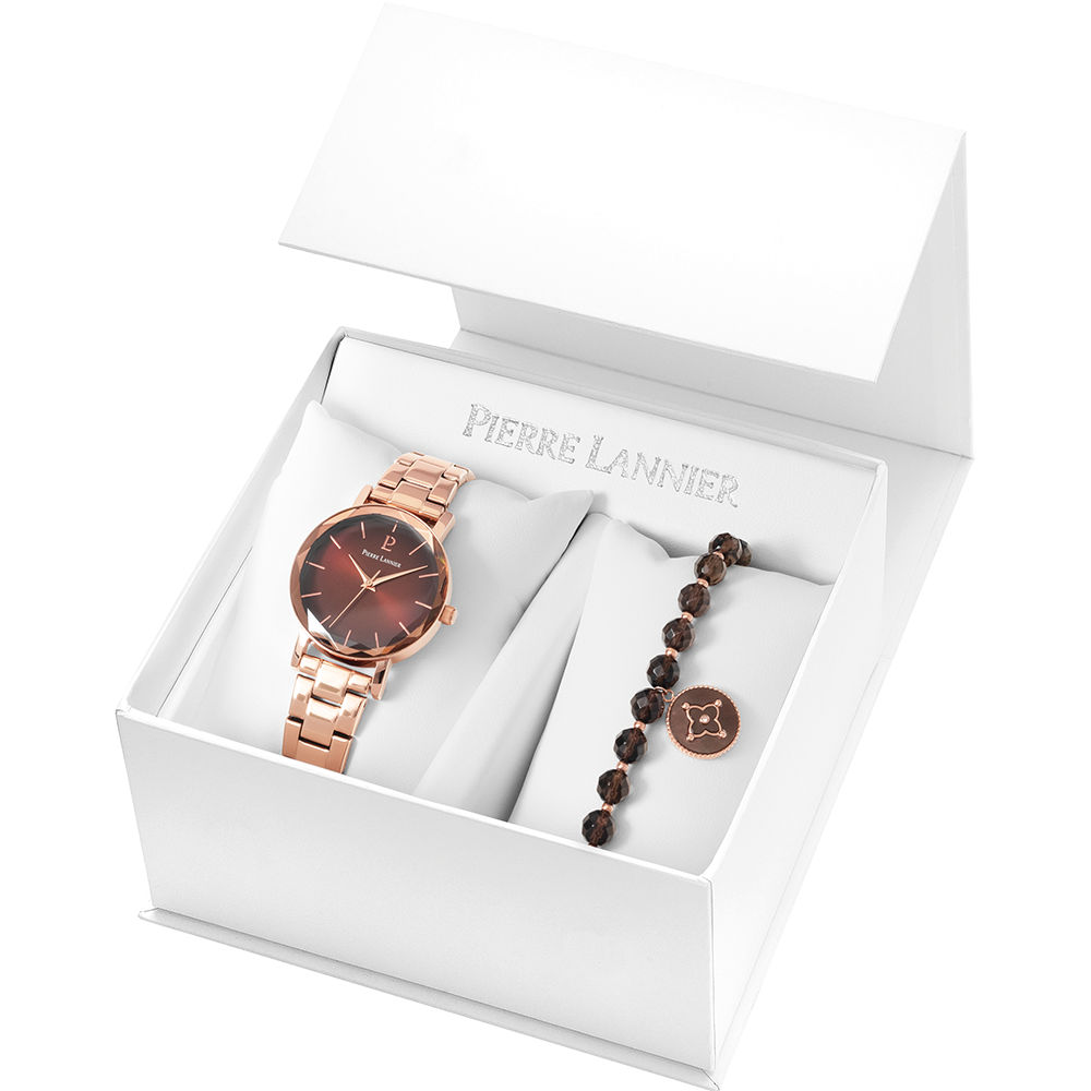 MONTRE PIERRE LANNIER FEMME COFFRET MULTIPLES ACIER ROSE GOLD