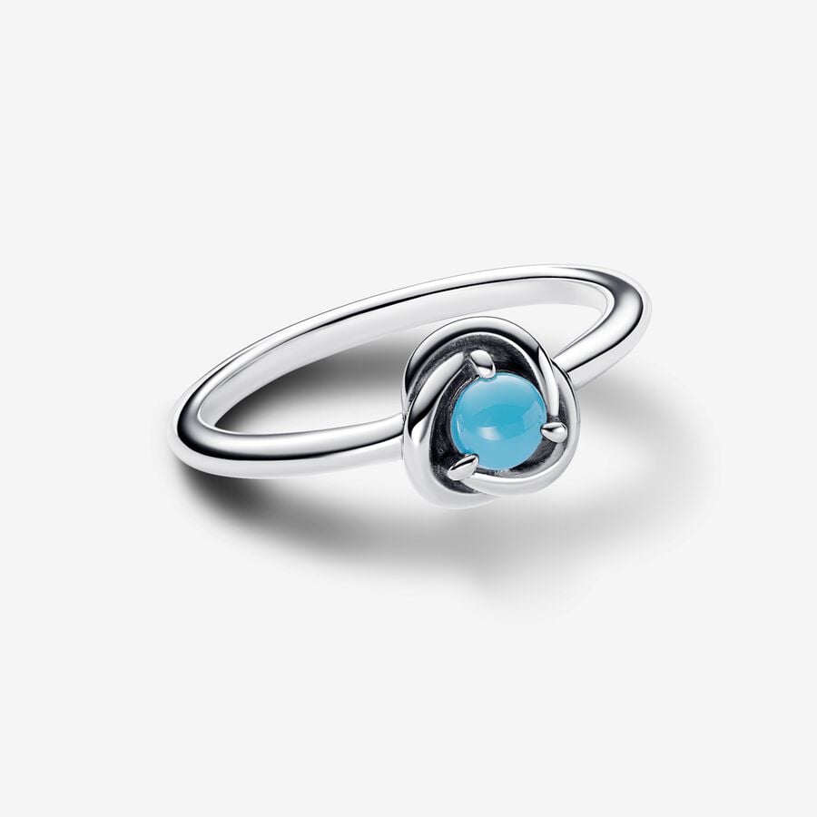 Bague Pandora Cercle Éternité Bleu Turquoise