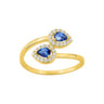 BAGUE OR JAUNE 750 TOI ET MOI SAPHIR DIAMANTS