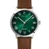 MONTRE PIERRE LANNIER HOMME INTERVAL VERT CUIR BRUN