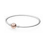 Bracelet Jonc Pandora Moments fermoir doré rose