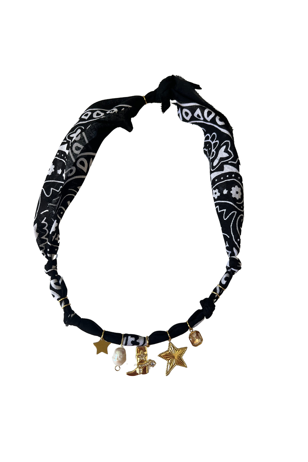 BADHNATI JEWELRY - COLLIER SANTIAG COW BOY LOVER NOIR