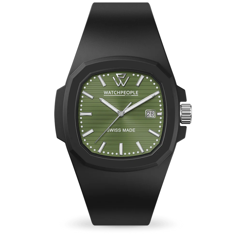 MONTRE WATCHPEOPLE WP4 44MM SILICONE BLACK TIMELESS GREEN