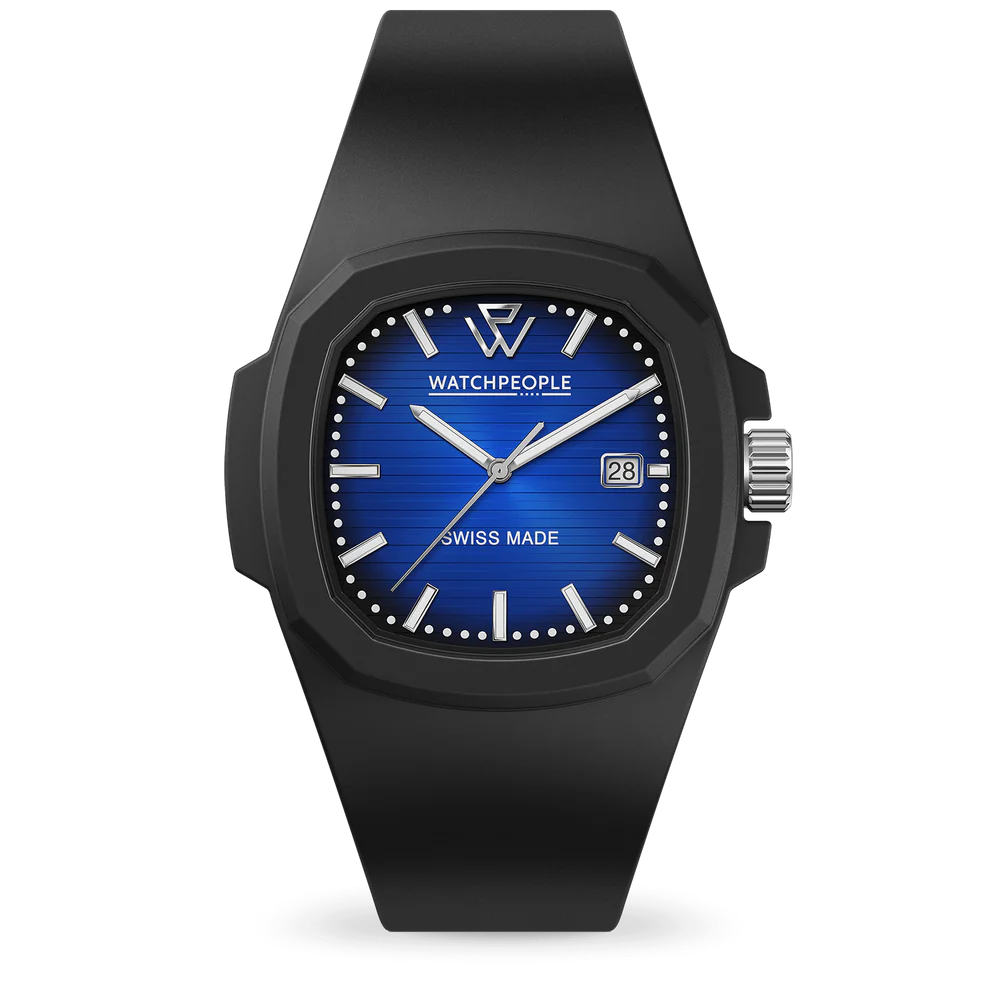 MONTRE WATCHPEOPLE WP4 44MM SILICONE BLACK BLUE RADIAL