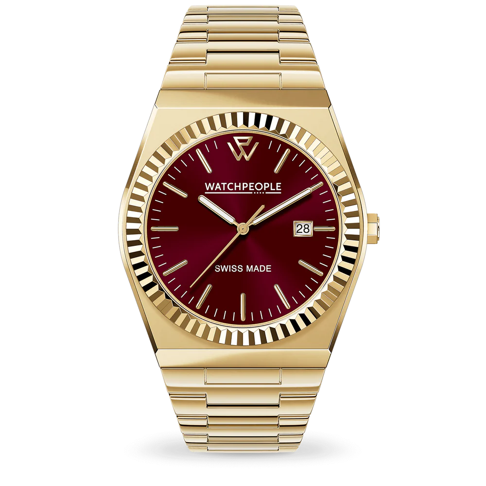 MONTRE WATCHPEOPLE WP1 36MM GOLD BURGUNDY