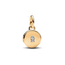 Charm Pandora Pendant Médaillon Amour Ouvrable et Gravable Doré