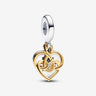 Charm Pandora Pendant Double Maman Diamant de Synthèse