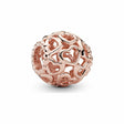 Charm Pandora Parsemé de Coeurs rose