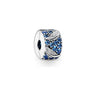 Charm Pandora Clip Plume Courbe & Pavé