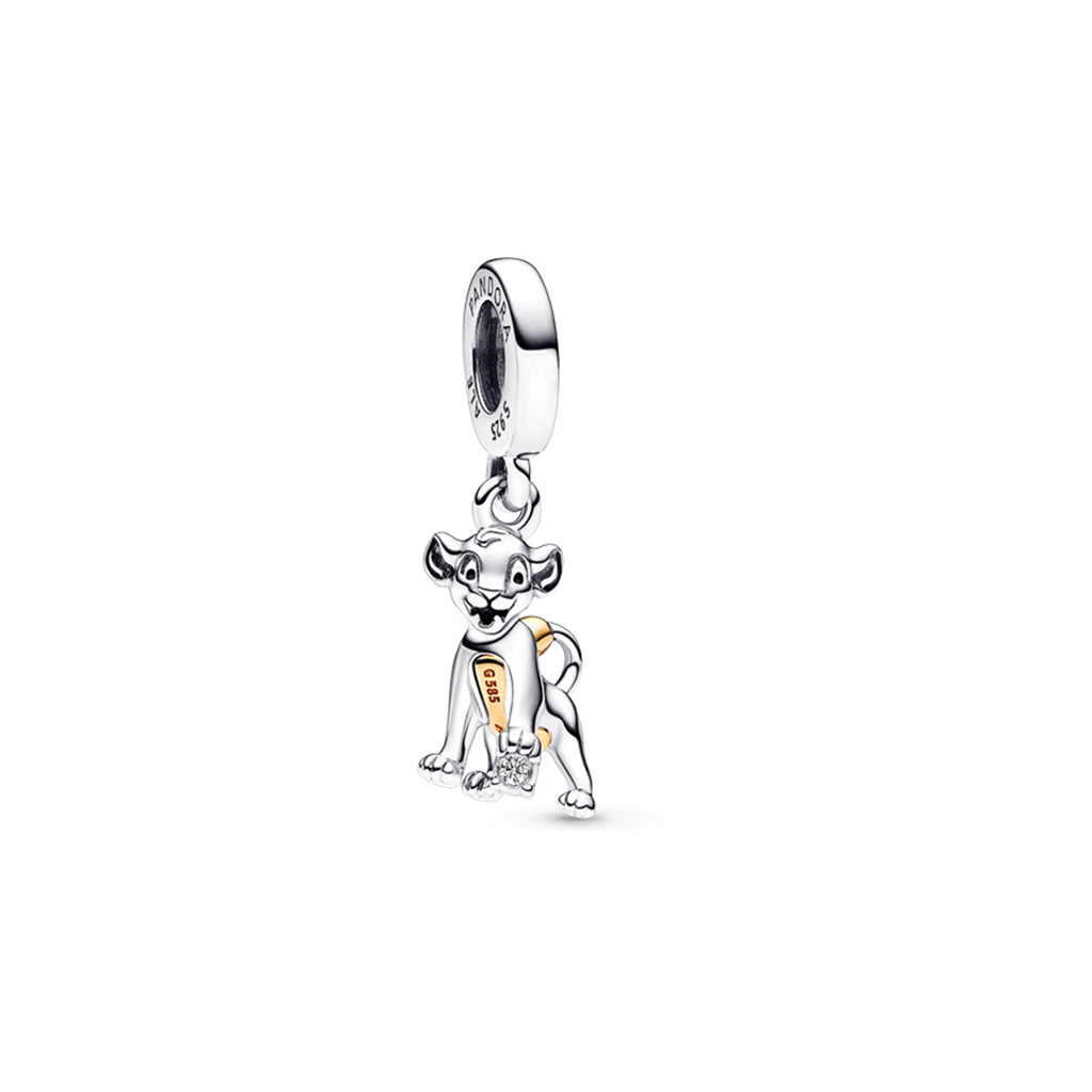 Charm Pandora Pendant Disney 100e anniversaire Simba avec diamant de synthèse