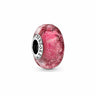 Charm Pandora Verre de Murano Rose Ondulé Fantaisie