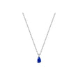 COLLIER OR JAUNE 750 SAPHIR ET DIAMANT
