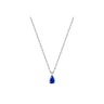 COLLIER OR JAUNE 750 SAPHIR ET DIAMANT