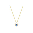 COLLIER OR JAUNE 750 SAPHIR ET DIAMANTS