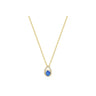 COLLIER OR JAUNE 750 SAPHIR ET DIAMANTS