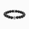 BRACELET THOMAS SABO PERLES NOIRES CROIX