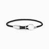 BRACELET THOMAS SABO CUIR NOIR MEDAILLE ARGENT