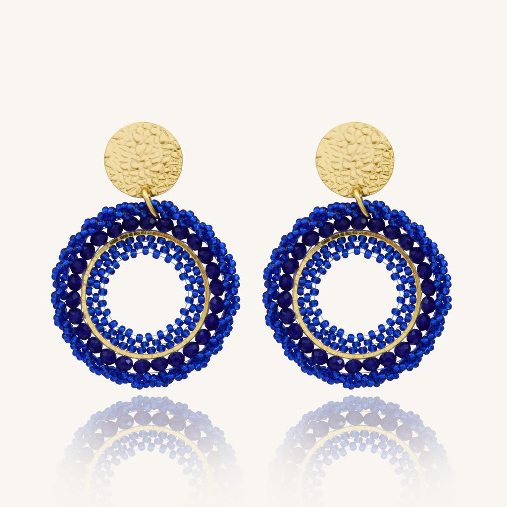 BOUCLES D'OREILLES SANTIBE ATACAMA BLEU