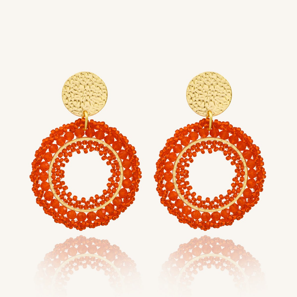 BOUCLES D'OREILLES SANTIBE ATACAMA ORANGE