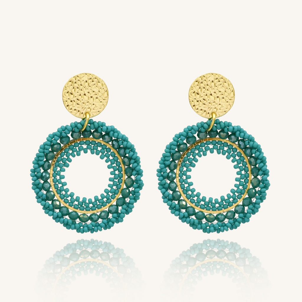 BOUCLES D'OREILLES SANTIBE ATACAMA TURQUOISE