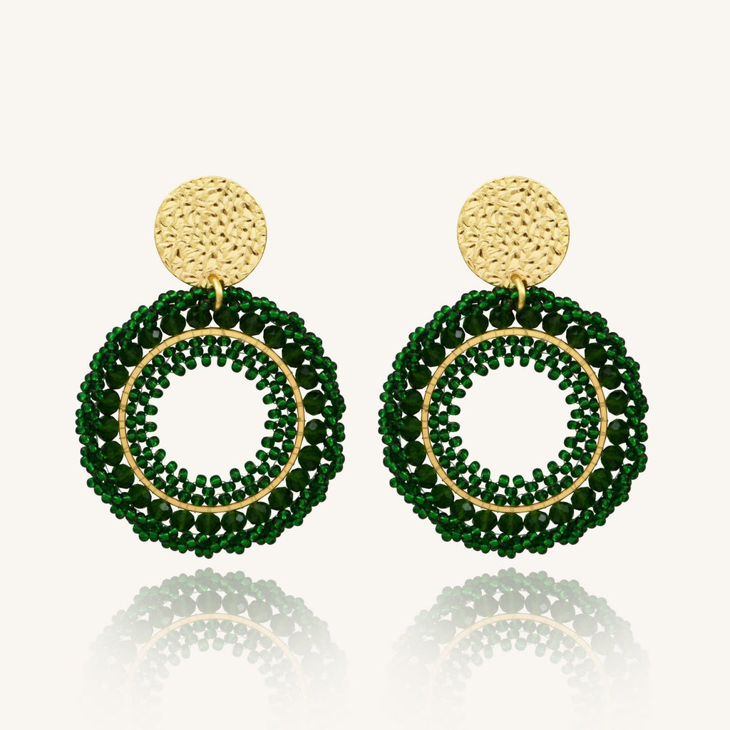 BOUCLES D'OREILLES SANTIBE ATACAMA VERT