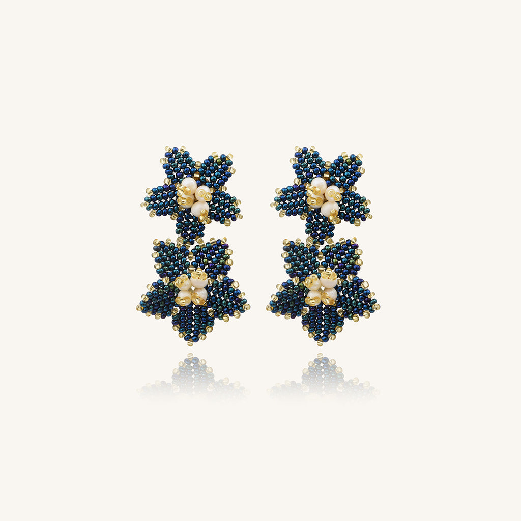 Boucles d'oreilles Santibé Anais Bleu marine 