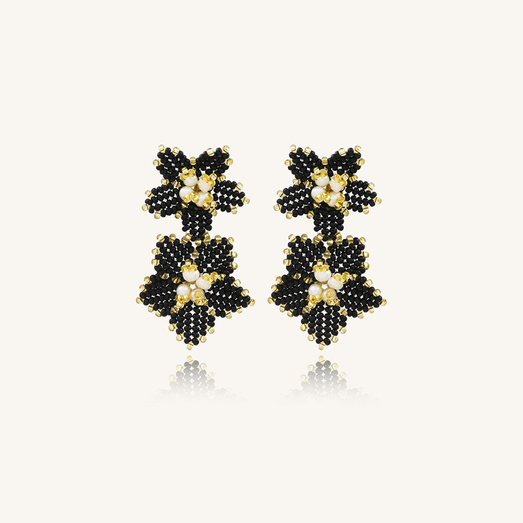 BOUCLES D'OREILLES SANTIBE ANAIS NOIRE