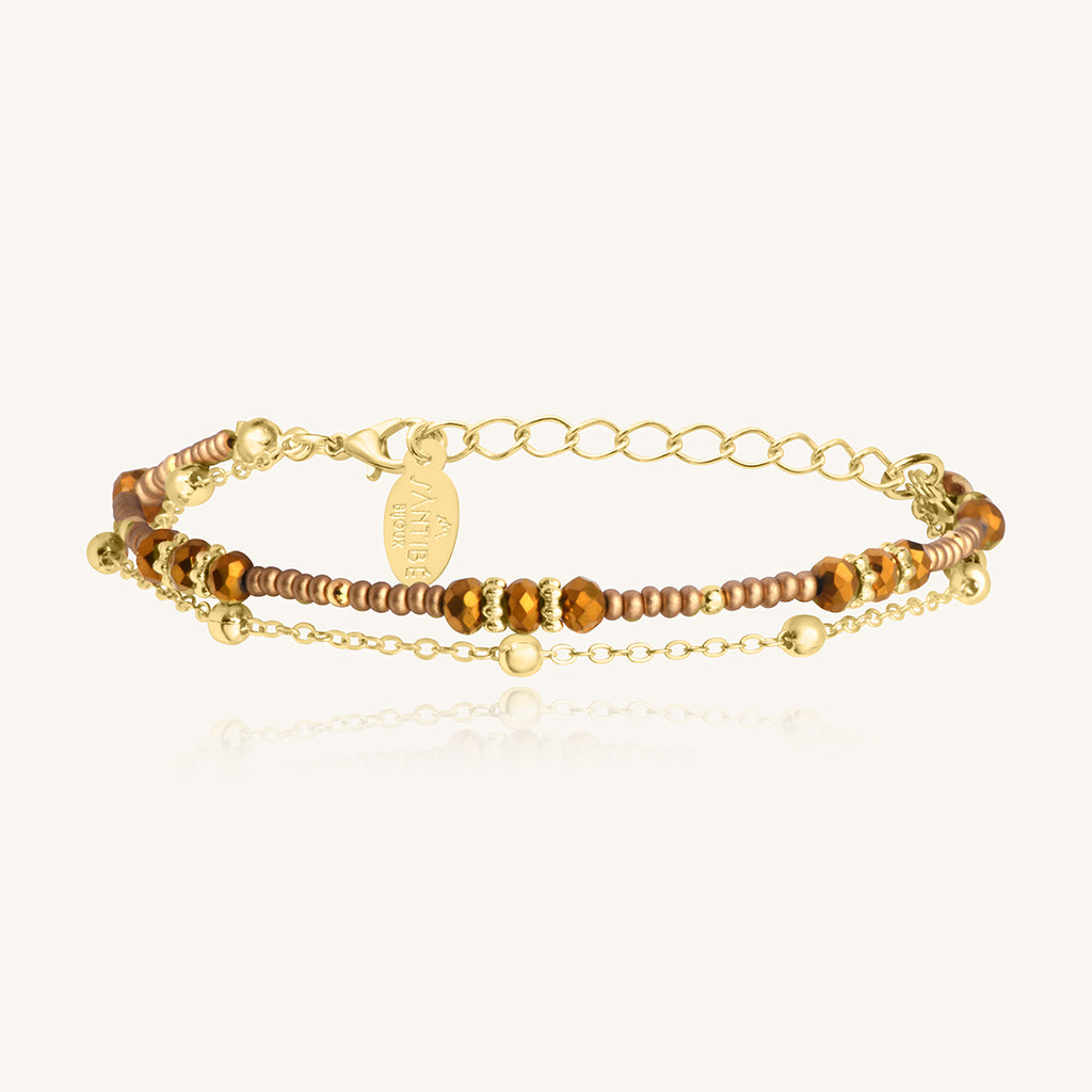 Bracelet Santibé Divine 1 tour couronne champagne