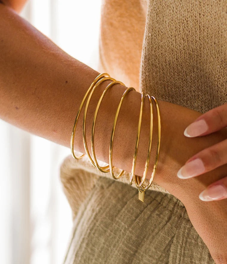 BRACELET ZAG JONC THEON ACIER